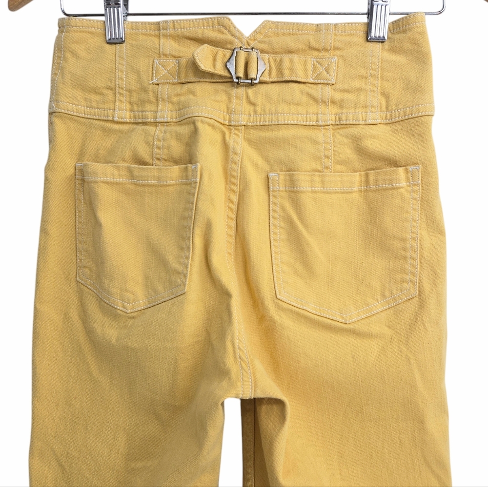 Ulla Johnson Jeans Lou Mustard Button Fly Flare - Picture 9 of 16